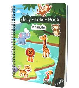 lot 57705 image: Reusable Sticker Book for Toddlers, 50 PCS Washable Jelly Stickers, 8 Play Scenes (7 Habitats) Animal Sticker Activity Book for Kids, Road Trip Travel Toys - Retail $10