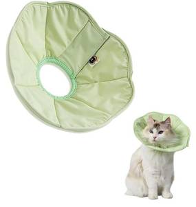 lot 57706 image: Touchdog Soft Cat Cone Collar, Waterproof Recovery Collar for Cats After Surgery, Lightweight Elizabethan Collar for Kittens, Small to Large (Green, S) - Retail $17