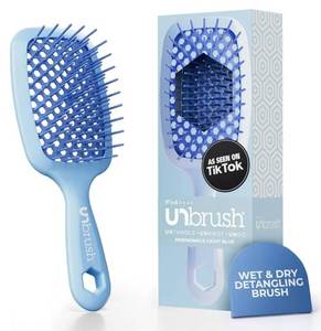 lot 57722 image: Detangling Brush for Pain-Free Brushing on All Wet or Dry Hair Types �� Durable DuoFlex Anti-Static Bristles, Lightweight Handle, Vented Hair Brush - Retail $18