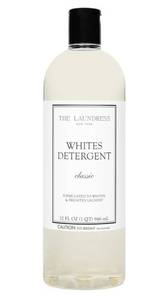 lot 57755 image: The Laundress Whites Detergent, Concentrated Laundry Detergent Liquid, Whiten & Brighten Clothes, Tough on Stains, Classic Scent, 32 oz. CAP BROKE OFF BUT STILL SEALED - Retail $26