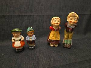 lot 5575 image: German Folk Character Salt and Pepper Shakers Set