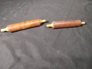 lot 40840 image: Mini Wooden Rolling Pins Set of Two