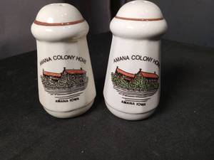 lot 40861 image: Amana Colony House Salt and Pepper Shaker Set