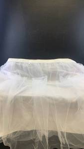lot 4448 image: Bridal Tulle Table Skirt