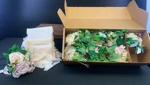 lot 40504 image: Lings Moment Wedding Decoration Set with Artificial Flowers and Lace
