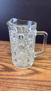 lot 5458 image: Crystal Cut Glass Pitcher with Handle