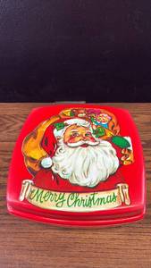 lot 5469 image: Christmas Santa Claus  plastic Container