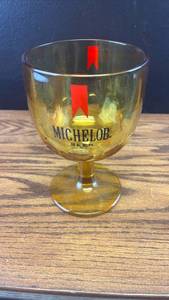 lot 5489 image: Michelob Beer Yellow Glass Goblet