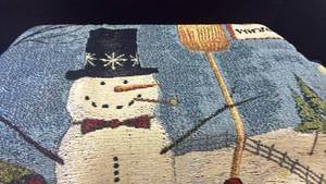 lot 5490 image: Christmas Winter Holiday Woven Tapestry Throw Blanket