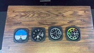 lot 5491 image: Aircraft Flight Instrument Panel with Four Gauges coasters