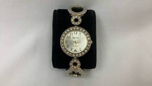 lot 5306 image: Geneva Platinum Toned Womens Crystal Watch Set
