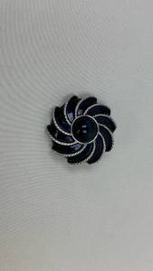 lot 5324 image: Blue Enamel Avon Swirl Brooch with Silver Tone Finish
