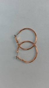 lot 5343 image: Rose Gold Hoop Earrings
