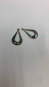 lot 5383 image: Abalone Shell Teardrop Earring Charms