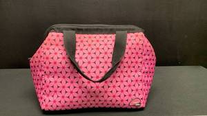 lot 5409 image: Raya Thermos Insulated Lunch Bag Pink Geometric Pattern