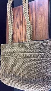 lot 5444 image: Woven Straw Handbag with Braided Handles