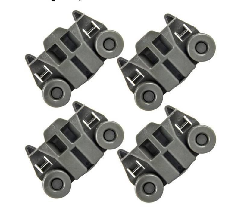 lot 62808 image: 4 Pack W10195417 UPGRADED Dishwasher Wheels Lower Dish rack Wheel for Kitchen-Aid Whirlpool Kenmore Dishwasher Rack Roller Replacement Part Number WPW10195417 AP4538395 AP6016764 PS2579553 PS11750057 - Retail $20