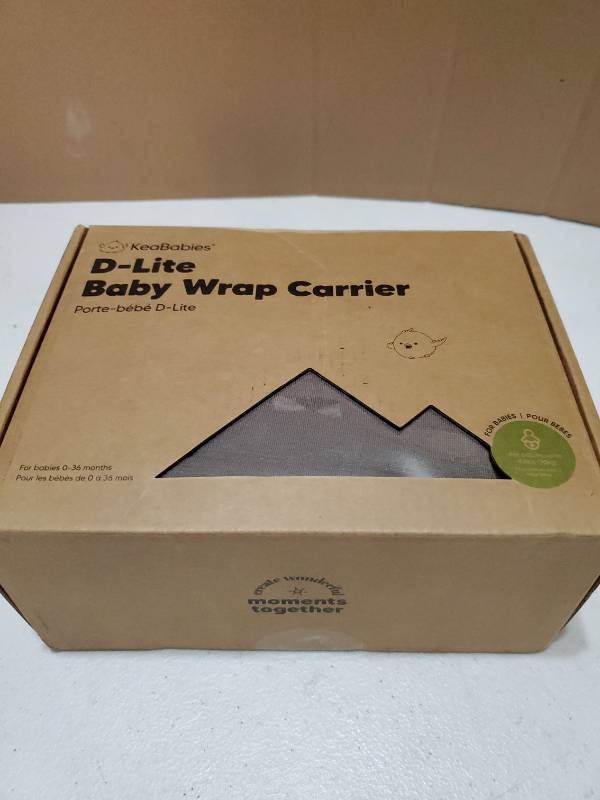 lot 56128 image: D-Lite Baby Wrap Carrier, Adjustable Baby Carrier, Baby Sling, Newborn, Infant, Toddler 7-44lbs - Retail $40