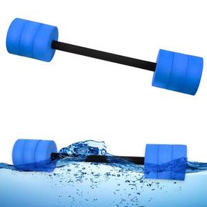 lot 236 image: Hikeen Aquatic Exercise Dumbbells Water Dumbbell Pool Resistance Aquatic Fitness Barbells High-Density EVA Foam Pool Weights Dumbbells, for Water Aerobics Weight Loss (1 Blue Long barbell) - Retail $29