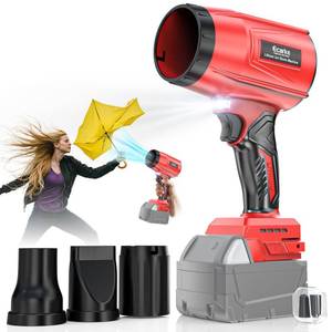 lot 240 image: 800,000 RPM Leaf Blower Compatible with Milwaukee 18V Ecarke Cordless Dust Blower, Electric Turbo Jet Blower Handheld Battery Powered with Brushless Motor for Patio Garden Lawn (No Battery) - Retail $41