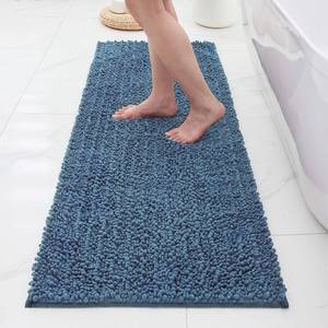 lot 245 image: ILANGO Bathroom Rugs Light Blue 44x24,Extra Soft Absorbent Chenille Bath Rugs,Thick Non-Slip Shaggy Bath Mat,Machine Washable Quick Dry Bath Mats for Bathroom Floor, Tub, Shower Accessories - Retail $37