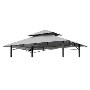 lot 250 image: Grill Gazebo Replacement Canopy Roof �� Hugline 5x8 Outdoor Grill Shelter Canopy Top Double Tiered BBQ Tent Cover Fit for Model L-GG001PST-F (Gray) - Retail $36