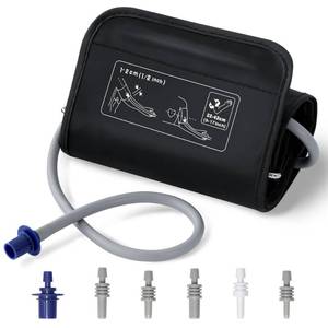lot 261 image: 9-17 Inches Blood Pressure Replacement Cuff, Wide-Range BP Cuff Fits Medium to Large Upper Arms, 6 Sizes of Connectors Universally Compatible with Omron or Other Brand Monitors (Cuff Included Only) - Retail $14