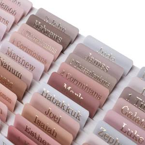 lot 262 image: UPAFEXXI-Laminated Bible Tabs for Women and Men (Gold Foil Embossed Lettering) Reposition Large Print tabs, Easy to Read and Apply, 80 Bible Chapters Labels for Easy Navigation(Earth Tone Theme) - Retail $8