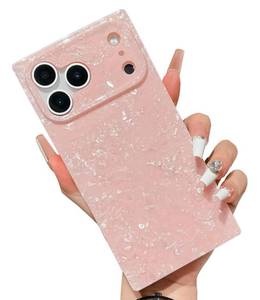lot 267 image: KERZZIL Elegent Pearl with Glitter Powder Compatible with iPhone Rectangle Edge Case, Slim Soft TPU Silicone Protective Bumper Cases Cover(Pink,17 Pro Max) - Retail $16