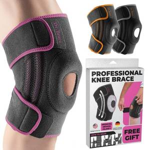 lot 276 image: DR. BRACE ELITE Knee Brace with Side Stabilizers & Patella Gel Pads for Maximum Knee Pain Support and fast recovery for men and women-Please Check How To Size Video (Large, Orion) - Retail $28