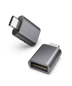 lot 325 image: Syntech USB C to USB Adapter Pack of 2, USB 3.0 Female to Thunderbolt 43 Adapter Compatible with MacBook Pro Air 2024, Surface, iPad, iPhone, Galaxy Notebook, XPS and More Type C Devices, Space Grey - Retail $8