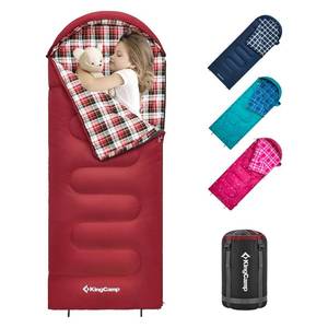 lot 326 image: KingCamp 45°F Kids Sleeping Bag, Lightweight Waterproof & Compact Flannel Sleeping Bags Cold Weather & Warm Youth Essentials Gear Accessories for Camping, Fits 10-12 Children up to 47-55 Tall - Retail $50