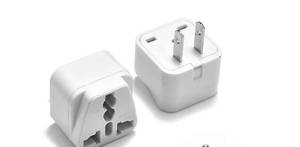 lot 327 image: Peru Travel Adapter Plug 1-Pack - USA to South America Power Adapter Type A & E (White) - Dual FlatRound Pins, 13A 250V Compact Design for Peru - Retail $10
