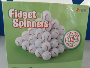 lot 328 image: Baseball Fidget Spinners Set of 36 - Retail $15