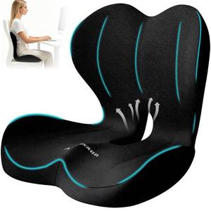 lot 334 image: Amxixaun Lumbar Support Seat Cushion - Memory Foam Cushion for Office Chair, Car Seat, Airplane - Sciatica & Hip & Coccyx Pain Relief Desk Chair Cushion for Long Sitting Office Workers, Car Drivers - Retail $40