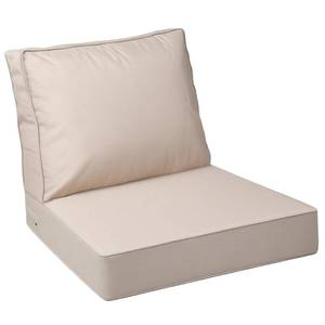 lot 339 image: AAAAAcessories Outdoor Deep Seat Cushions with Double Welted Pillow, Waterproof, Fade-Resistant Patio Furniture Replacement Cushions, 24 x 24 x 5  24 x 19, Sandstone Beige - Retail $72