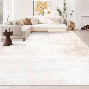 lot 344 image: Area Rugs 8x10 Living Room Washable Rug Modern Abstract Large Rugs Soft Non Slip Neutral Rug Stain Resistant Indoor Carpet for Bedroom Kitchen Dining Room Table Nursery Home Office Rugs(Beige,8x10) - Retail $100