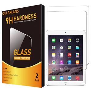 lot 387 image: Qularlans 2 Pack Screen Protector for iPad 6th 5th Generation 9.7 Inch 20182017, iPad Pro 9.7 2016, iPad Air 21 20142013, 9H Tempered Glass, Apple Pencil Compatible, Case Friendly - Retail $6