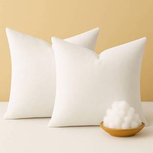 lot 408 image: HEIRLOOM COMFORT Square Throw Pillow Inserts (Pack of 2, 12x12, White, Polyester) - Fluffy Decorative Cushion Fillers for Couch, Bed & Chair - Perfect for Styling, Back Support & Everyday Comfort - Retail $14