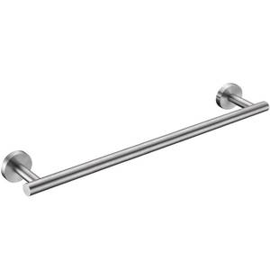 lot 420 image: Nolimas Brushed Nickel Bath Towel Bar Single Bars Towel Rack Rod Classic Wall Mounted SUS304 Stainless Steel Bathroom Towel Holder Toilet Kitchen Towel Shelf Single Layer,24 inches - Retail $22