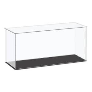 lot 421 image: MECCANIXITY Acrylic Display Case Plastic Box Cube Storage Box Clear Small Assemble Dustproof Showcase 14.1x4.3x6.1 Inch for Collectibles Items - Retail $23
