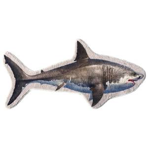 lot 438 image: Interesting Shark Shape Plush Rugs Lovely Bedroom Comfortable Home Decoration Door Mat Cartoon Bathroom Absorbent Bath Mat Indoor Carpet Kitchen Non-Slip Mats, 39x19.5 - Retail $13