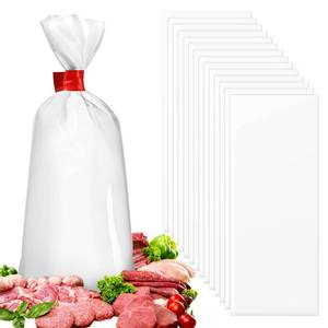 lot 455 image: TaoBary 500 Pcs Meat Freezer Bags Wild Game Beef Freezer Bags for Packaging Meat Storage System, White(1 lb) - Retail $29