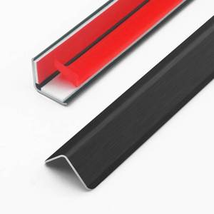 lot 4341 image: Bikykose 10pcs 48L0.98W Aluminum Self-Adhesive Wall Corner Protectors, Wall Furniture Bumper, Safety Baby Proofing Corner Cushion Table Edge Wide Coverage and Easy to Install - Black - Retail $44