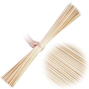 lot 4371 image: 100PCS 36 inch Bamboo Skewers for Marshmallows,SMores,Fire Pit,BBQ,Kabob,Grilling, Camping.More Size Choices 68101236 - Retail $23