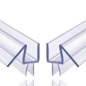lot 4392 image: 2-Pack Butecare Frameless Shower Door Bottom Seal for Glass Doors Stop Shower Leaks and Create a Water Barrier (14 x 39) - Retail $24
