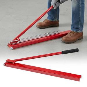 lot 4395 image: Heavy-Duty Manual Rebar Bender, Upgraded Hand Operated Metal Bending Tool for 38 (10 mm) Rebar, Flat Steel &amp Steel Rod, Smooth 180 Bends with Less Effort, Red - Retail $30
