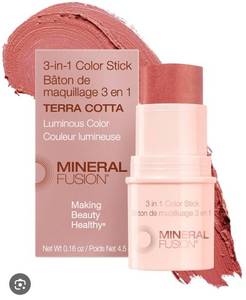 lot 4401 image: Mineral Fusion 3-in-1 Color Stick Terra Cotta - Retail $12
