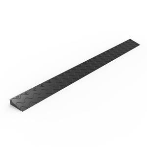 lot 4406 image: Henka 3 Rise Threshold Ramps for Doorways, Wheelchair Ramp for Home Steps, Door Threshold Ramp with Anti-Slip Surface (Color Black, Size 39x6.1x3in) - Retail $35