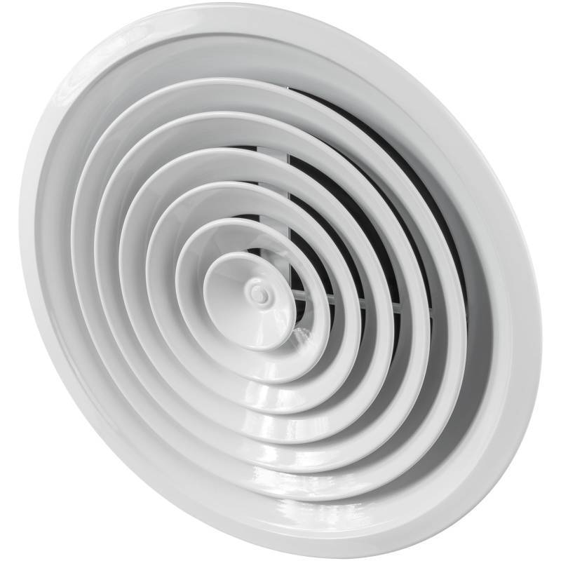lot 1110 image: Repa Market 14 Inch (Neck) Round Aluminum Ceiling DiffuserWhite Powder Coated HVAC Vent CoverMulti-Directional Air DistributionSupply & Exhaust Airflow for Industrial & Home Ventilation - Retail $105